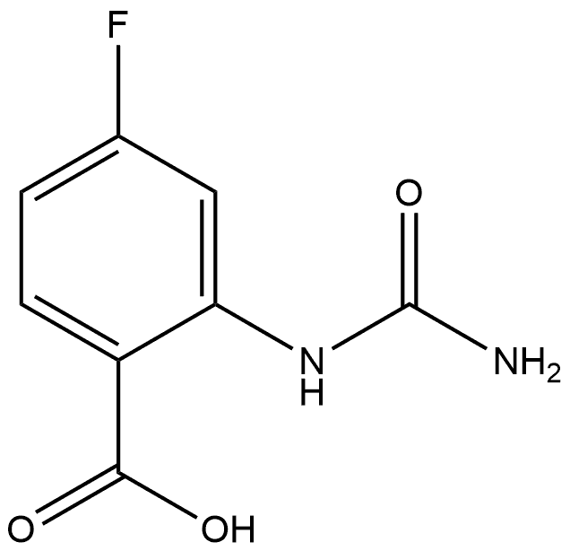 2-[(aminocarbonyl)amino]-4-fluorobenzoic acid Struktur