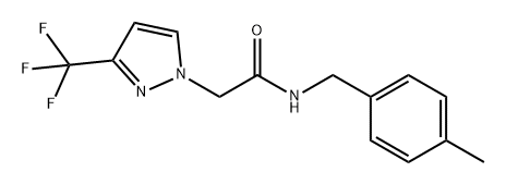 N-(4-甲基芐基)-2-(3-(三氟甲基)-1H-吡唑-1-基)乙酰胺 結(jié)構(gòu)式