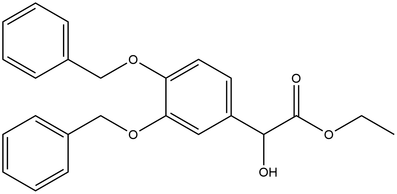 Benzeneacetic acid, α-hydroxy-3,4-bis(phenylmethoxy)-, ethyl ester