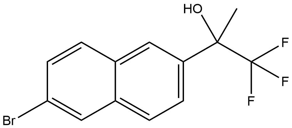 6-Bromo-α-methyl-α-(trifluoromethyl)-2-naphthalenemethanol Struktur