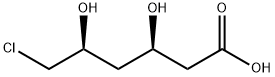 Hexanoic acid, 6-chloro-3,5-dihydroxy-, (3R,5S)- Struktur