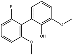 [1,1'-Biphenyl]-2-ol, 2'-fluoro-3,6'-dimethoxy- Struktur