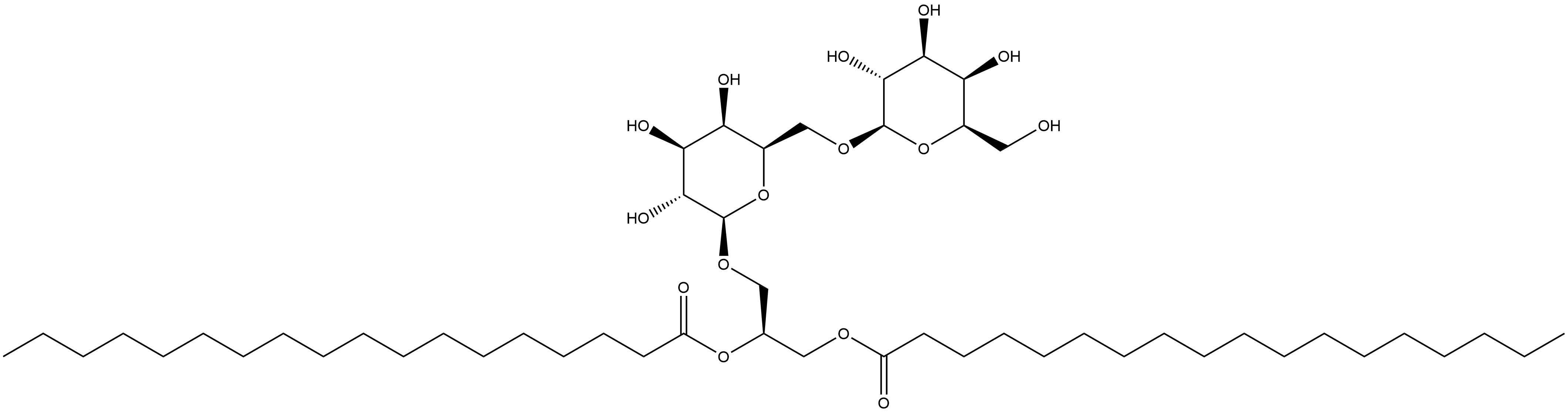 β-D-Galactopyranoside, (2S)-2,3-bis[(1-oxooctadecyl)oxy]propyl 6-O-β-D-galactopyranosyl- Struktur