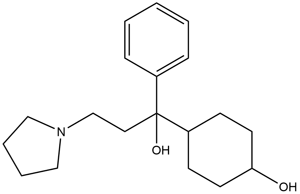 1-Pyrrolidinepropanol, α-(4-hydroxycyclohexyl)-α-phenyl- Struktur