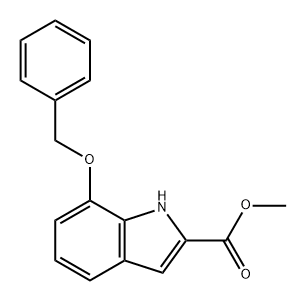 1H-Indole-2-carboxylic acid, 7-(phenylmethoxy)-, methyl ester Struktur