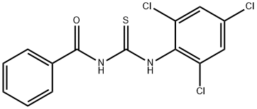 Benzamide, N-[thioxo[(2,4,6-trichlorophenyl)amino]methyl]- Struktur