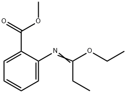 Benzoic acid, 2-[(1-ethoxypropylidene)amino]-, methyl ester