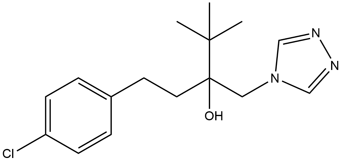 4H-1,2,4-Triazole-4-ethanol, α-[2-(4-chlorophenyl)ethyl]-α-(1,1-dimethylethyl)- Struktur