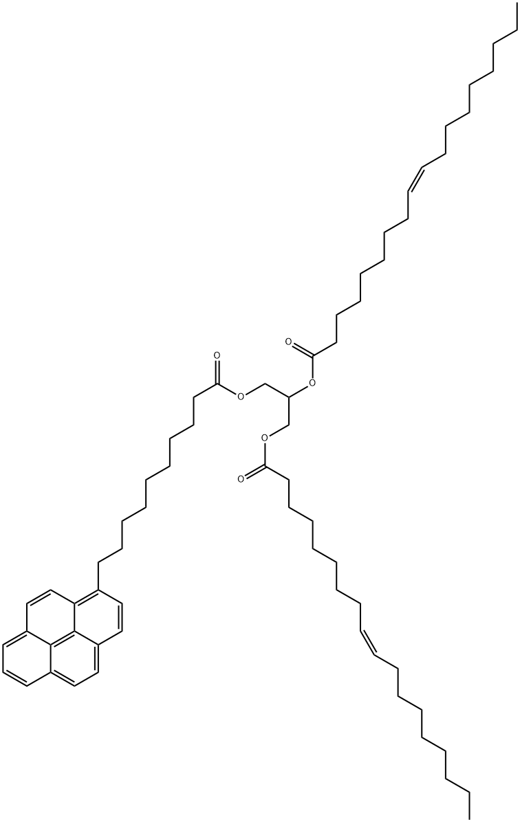 1-(10-pyrenedecanoyl)-2,3-dioleoylglycerol Struktur