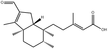 (E)-5-[(3aR)-2-Formyl-3a,4,5,6,7,7aα-hexahydro-3,3aβ,6β,7-tetramethyl-1H-inden-7α-yl]-3-methyl-2-pentenoic acid Struktur