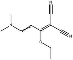 Propanedinitrile, 2-[3-(dimethylamino)-1-ethoxy-2-propen-1-ylidene]- Struktur