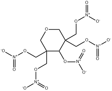 3,3,5,5(4H,6H)-Tetramethanol-4-hydroxy-2H-pyran pentanitrate Struktur