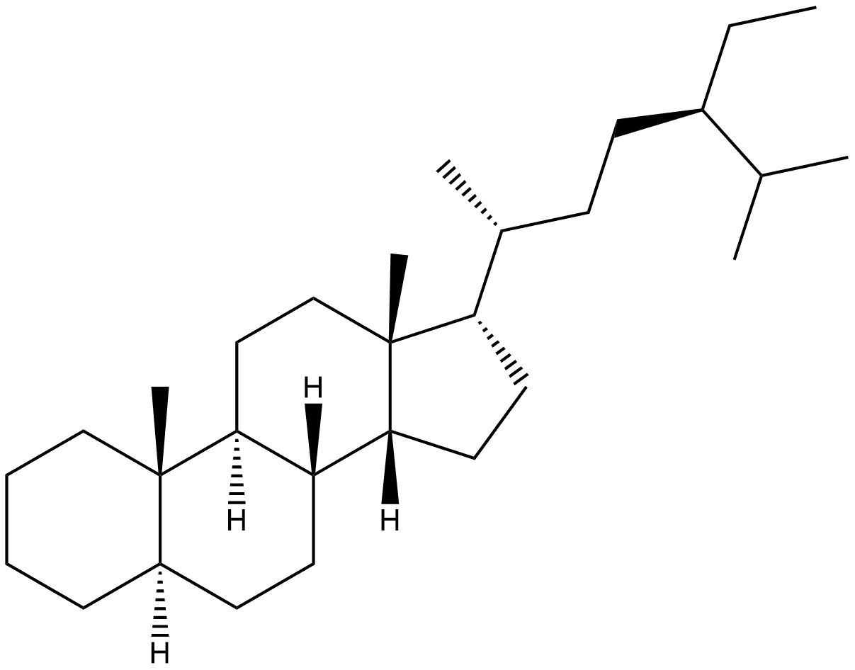 Stigmastane, (5α,14β,17α)- Struktur