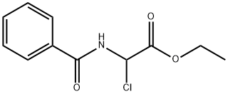 Acetic acid, 2-(benzoylamino)-2-chloro-, ethyl ester Struktur