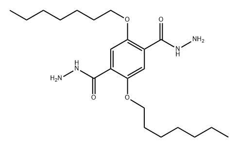 1,4-Benzenedicarboxylic acid, 2,5-bis(heptyloxy)-, 1,4-dihydrazide Struktur