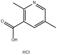 3-Pyridinecarboxylic acid, 2,5-dimethyl-, hydrochloride (1:1) Struktur