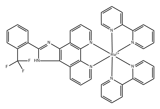 -[bisbipyridyl(2-(2-trifluoroMethylphenyl)iMidazole[4,5f][1,10]phenanthroline)] rutheniM(II) perchlorate Struktur