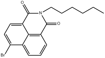 6-bromo-2-hexyl-1H-benzo[de]isoquinoline-1,3(2H)-dione Struktur