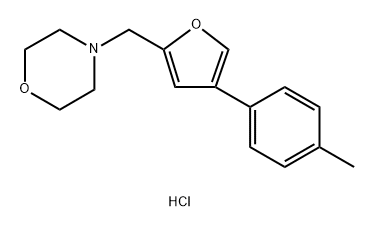 Morpholine, 4-[[4-(4-methylphenyl)-2-furanyl]methyl]-, hydrochloride (1:1) Struktur