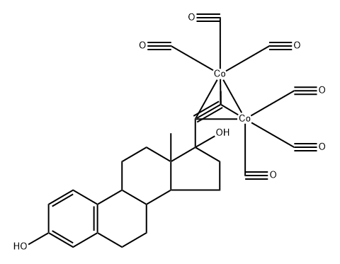 17-propynylestra-1,3,4(10)-triene-3,17-diol dicobalt hexacarbonyl Struktur