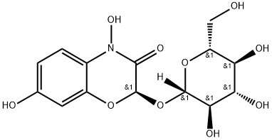 2H-1,4-Benzoxazin-3(4H)-one, 2-(β-D-glucopyranosyloxy)-4,7-dihydroxy-, (2R)- Struktur