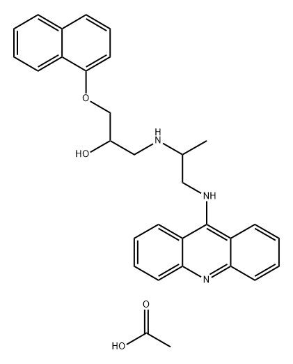 1-{{[2-(9-Acridinyl)-amino]-1-methylethyl}-amino}- 3-(1-naphthaleneoxy)-2-p Struktur