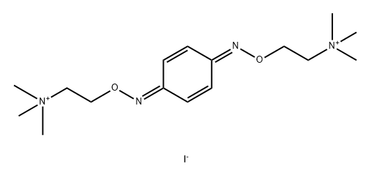 Ethanaminium, 2,2'-[2,5-cyclohexadiene-1,4-diylidenebis(nitrilooxy)]bis[N,N,N-trimethyl-, diiodide (9CI) Struktur