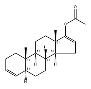 Androsta-3,16-dien-17-ol, acetate, (5α)- (9CI), 103088-58-0, 結構式