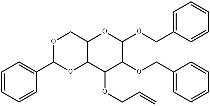 Benzyl 3-O-allyl-2-O-benzyl-4,6-O-benzylidene-β-D-glucopyranoside Struktur