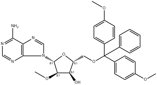 Adenosine, 5'-O-[bis(4-methoxyphenyl)phenylmethyl]-2'-O-methyl- (9CI) Struktur