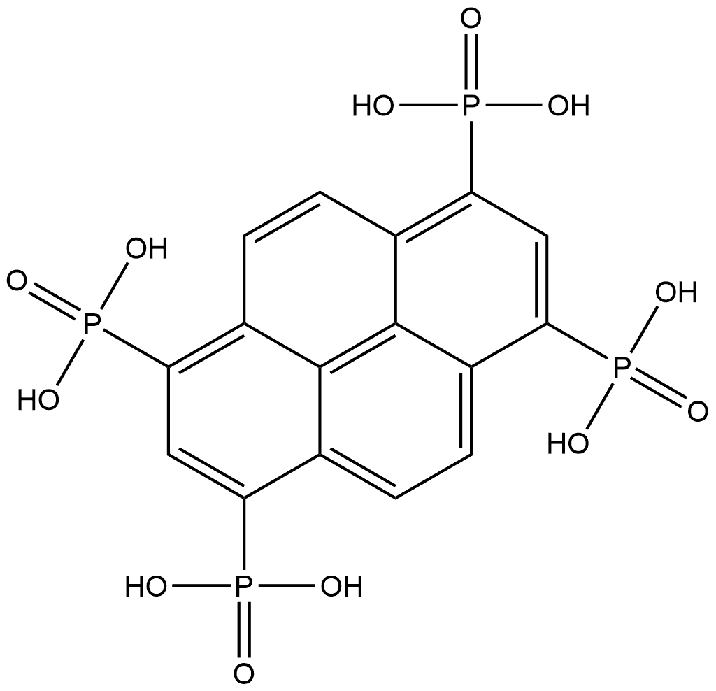 pyrene-1,3,6,8-tetrayltetrakis(phosphonic acid) Struktur