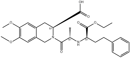 [3S-[2[R*(S*)]],3S*]-2-[2-[[l- (Ethoxycarbonyl)-3-phenylpropyl] aMino]-l-oxopropyl]-1,2,3,4-tetrahydro-6,7-diMethoxy-3-isoquinolinecarboxylic Acid Struktur