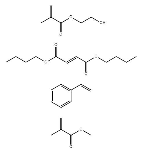 2-Butenedioic acid (2E)-, dibutyl ester, polymer with ethenylbenzene, 2-hydroxyethyl 2-methyl-2-propenoate and methyl 2-methyl-2-propenoate Struktur