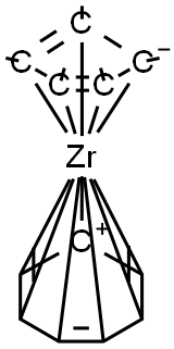 cycloheptane, 1,2,3,4,5-pentamethylcyclopentane, zirconium Struktur