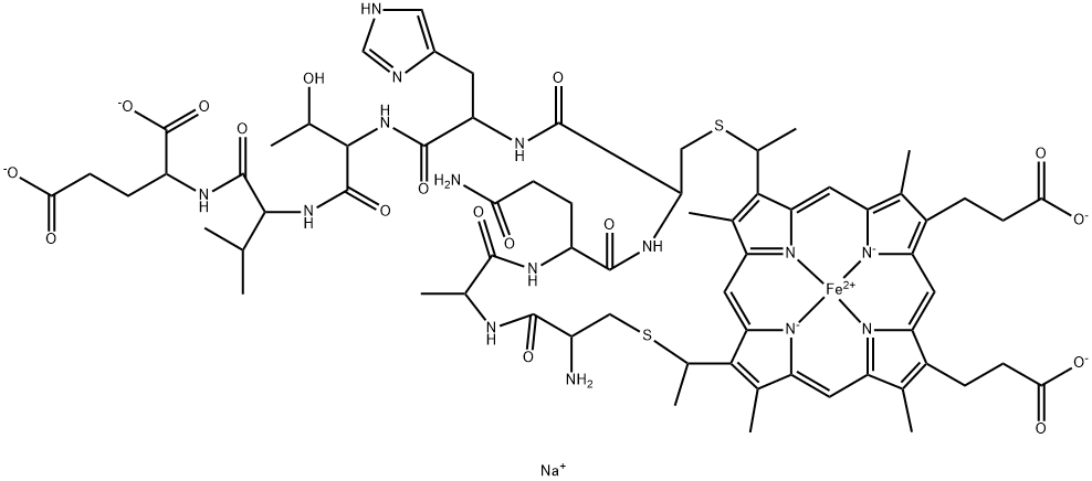 MICROPEROXIDASE (MP-8) SODIUM SALT Struktur