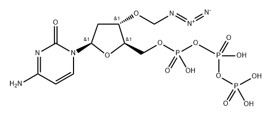 cytidine 5'-(tetrahydrogen triphosphate), 2'-deoxy-3'-O-(azidomethyl)- Struktur