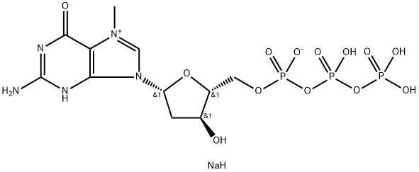 7-Methyl-2μ-deoxyguanosine  5μ-triphosphate  sodium  salt Struktur