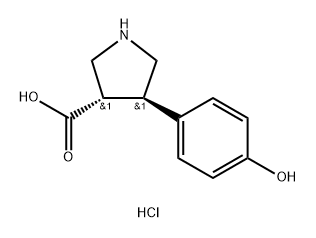 3-?Pyrrolidinecarboxyli?c acid, 4-?(4-?hydroxyphenyl)?-?, hydrochloride (1:1)?, (3S,?4R)?- Struktur