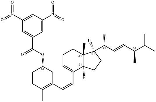 9,10-Secoergosta-5(10),6,8,22-tetraen-3-ol, 3,5-dinitrobenzoate, (3β,6Z,22E)- (9CI) Struktur