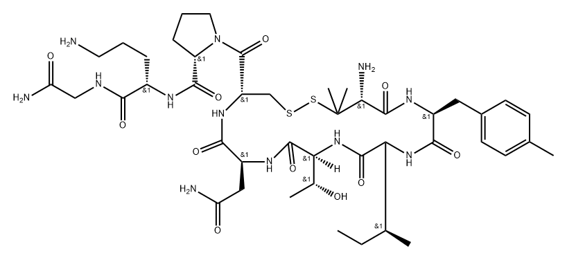 oxytocin, Pen(1)-(4-MePhe)(2)-Thr(4)-Orn(8)- Struktur