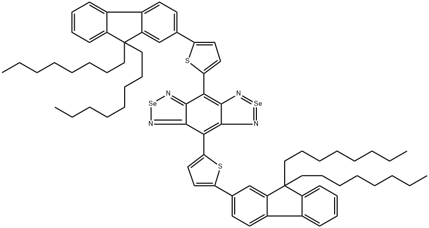 4,8-bis[5-(9,9-dioctyl-9H-fluoren-2-yl)-2-thienyl]Benzo[1,2-c:4,5-c']bis[1,2,5]selenadiazole Struktur