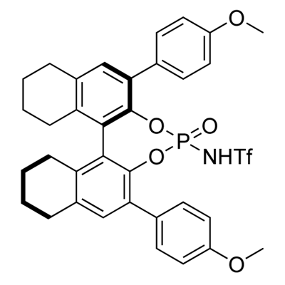 (R)-N-(2,6-Bis(4-methoxyphenyl)-4-oxido-7a,8,9,10,11,11a,12,13,14,15-decahydrodinaphtho[2,1-d:1',2'-f][1,3,2]dioxaphosphepin-4-yl)-1,1,1-trifluoromethanesulfonamide Struktur