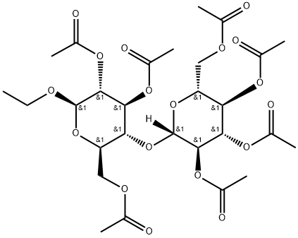 Ethyl β-D-cellobioside heptaacetate Struktur