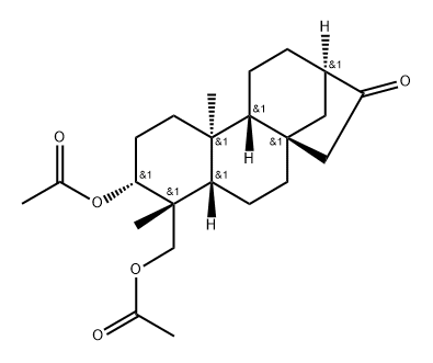 17-Norkauran-16-one, 3α,18-dihydroxy-, diacetate (7CI) Struktur