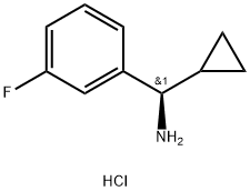 (R)-cyclopropyl(3-fluorophenyl)methanamine hydrochloride Struktur