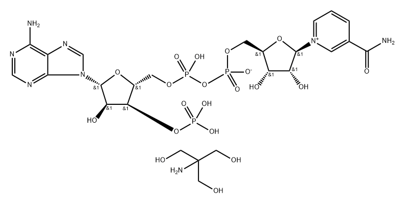 B-NICOTINAMIDE ADENINE DINUCLEOTIDE*PHOSPHATE TRIS Struktur