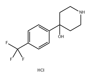 4-Piperidinol, 4-[4-(trifluoromethyl)phenyl]-, hydrochloride (1:1) Struktur