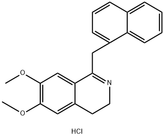 Isoquinoline, 3,4-dihydro-6,7-dimethoxy-1-(1-naphthalenylmethyl)-, hydrochloride (1:1) Struktur