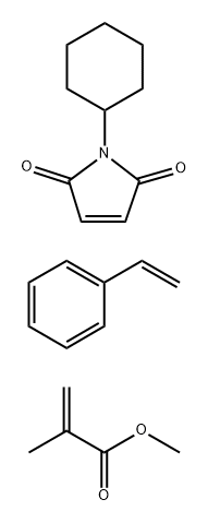 Methyl 2-methyl-2-propenoate polymer with 1-cyclohexyl-1H-pyrrole-2,5-dione and ethenylbenzene Struktur