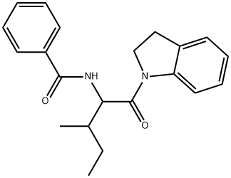 Benzamide, N-[1-[(2,3-dihydro-1H-indol-1-yl)carbonyl]-2-methylbutyl]- Struktur